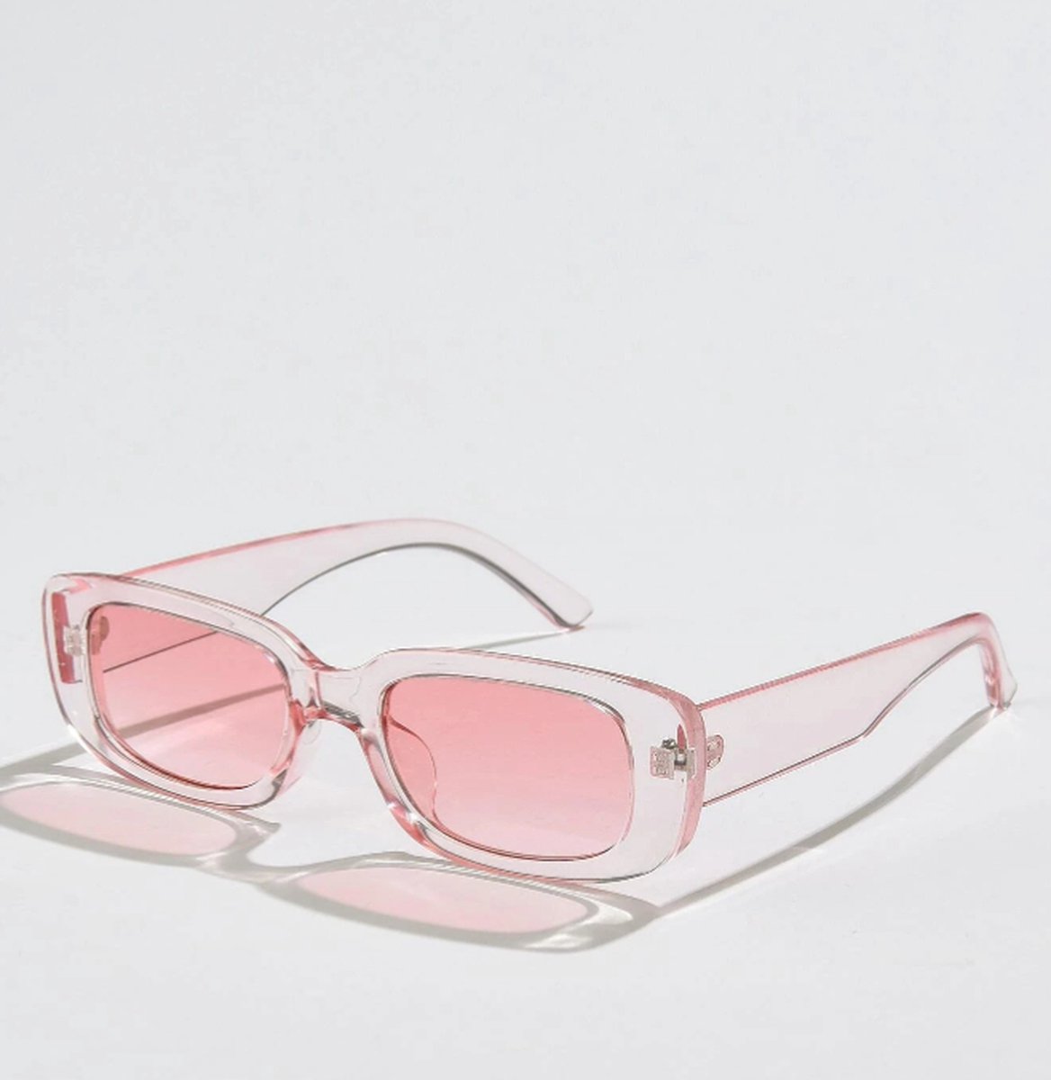 Roze Zonnebril vierkant montuur frame Vintage | Festival bril | Festival Gadget | Carnaval accessoire | Rave Bril | Techno bril | Space Bril | Koningsdag | Nederland